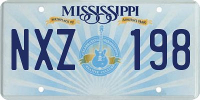MS license plate NXZ198