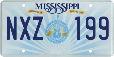 MS license plate NXZ199