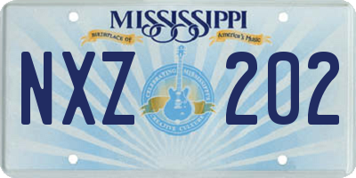 MS license plate NXZ202