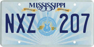 MS license plate NXZ207