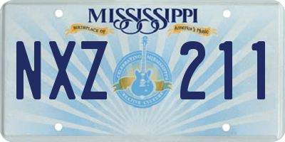 MS license plate NXZ211