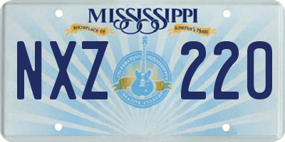 MS license plate NXZ220