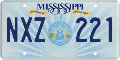 MS license plate NXZ221