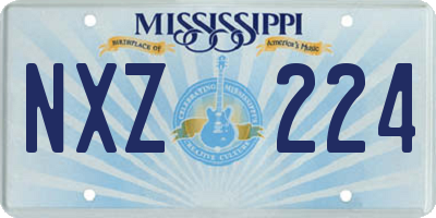 MS license plate NXZ224