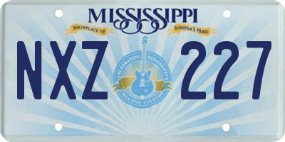 MS license plate NXZ227