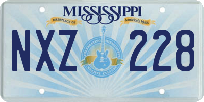 MS license plate NXZ228
