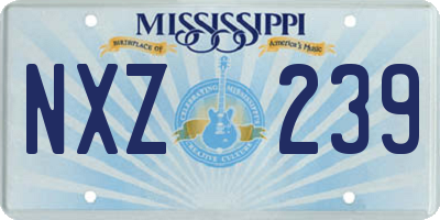 MS license plate NXZ239