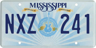 MS license plate NXZ241