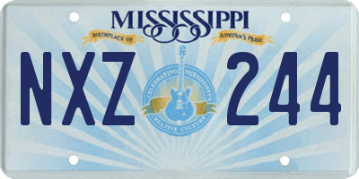 MS license plate NXZ244