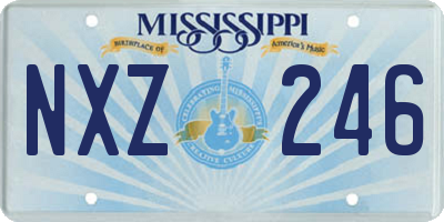 MS license plate NXZ246