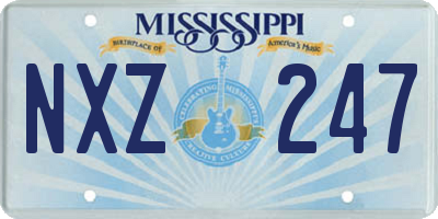 MS license plate NXZ247