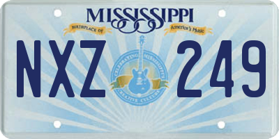MS license plate NXZ249