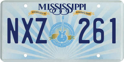 MS license plate NXZ261