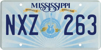 MS license plate NXZ263