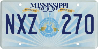 MS license plate NXZ270