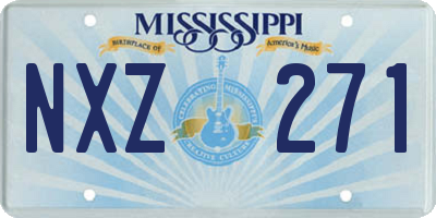MS license plate NXZ271
