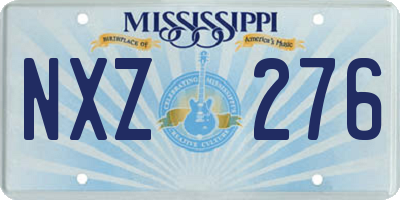 MS license plate NXZ276