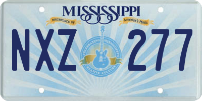MS license plate NXZ277