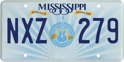 MS license plate NXZ279