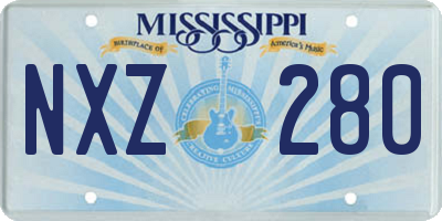 MS license plate NXZ280