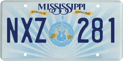 MS license plate NXZ281