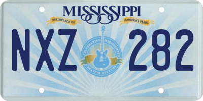 MS license plate NXZ282