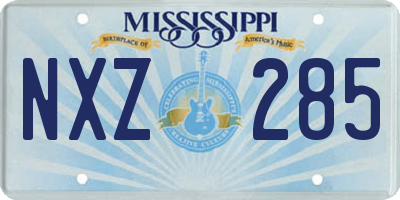 MS license plate NXZ285