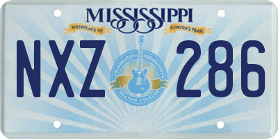 MS license plate NXZ286