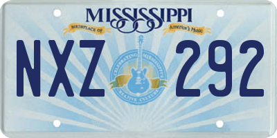 MS license plate NXZ292