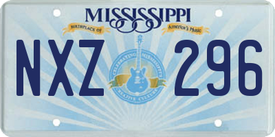 MS license plate NXZ296