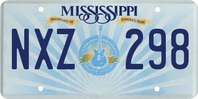 MS license plate NXZ298