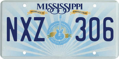 MS license plate NXZ306