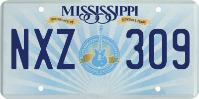 MS license plate NXZ309