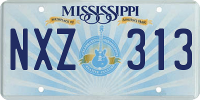 MS license plate NXZ313
