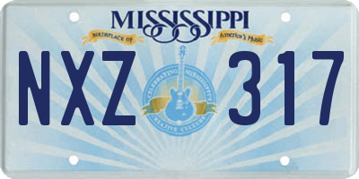 MS license plate NXZ317