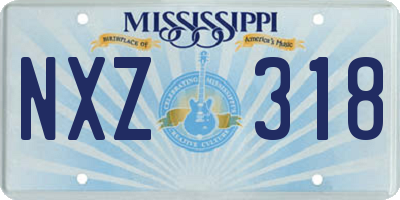 MS license plate NXZ318