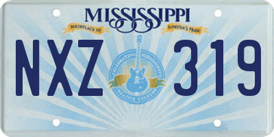 MS license plate NXZ319
