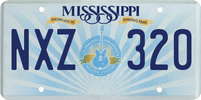 MS license plate NXZ320
