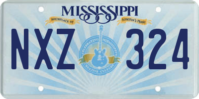 MS license plate NXZ324