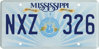MS license plate NXZ326