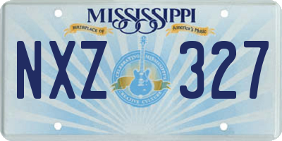 MS license plate NXZ327