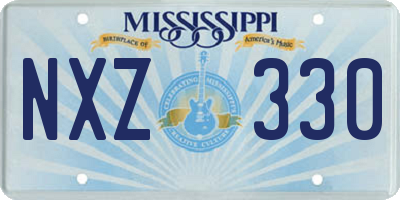 MS license plate NXZ330