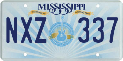 MS license plate NXZ337