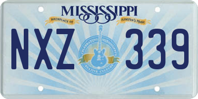 MS license plate NXZ339