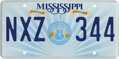 MS license plate NXZ344