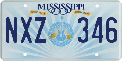 MS license plate NXZ346