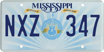 MS license plate NXZ347