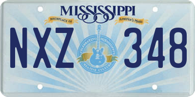 MS license plate NXZ348