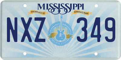 MS license plate NXZ349