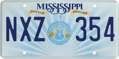 MS license plate NXZ354